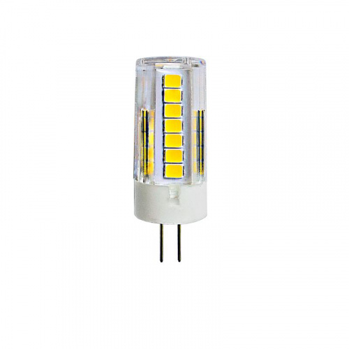 Изображение Лампа светодиодная LED-JC-220/5W/4000K/G4/CL GLZ09TR 4000К упак. картон прозр. Uniel UL-00006745 