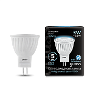 Изображение Лампа светодиодная LED 3вт 230в GU4 белый Gauss  132517203 (упак.10 шт.) 