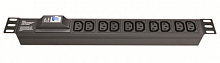 Изображение Блок розеток для 19" шкафов, 8 розеток IEC60320 С13, с автоматом защиты1Р  R519IEC8CBC14 