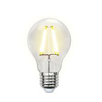 Изображение Лампа светодиодная LED-A60-8Вт/WW/E27/CL грушевидная GLA01TR прозр. Uniel UL-00002210 