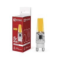Изображение Лампа светодиодная LED-JCD-COB 5Вт 230В G9 4000К 520лм IN HOME 4690612060347 