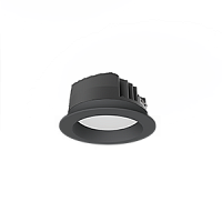Изображение Светильник светодиодный "ВАРТОН" DL-PRO круглый встраиваемый 144*71мм 20W 4000K IP65 диаметр монтажного отверстия 125-135мм черный RAL9005  V1-R0-T0556-10000-6502040 