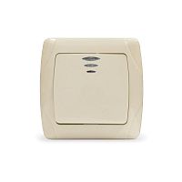 Изображение Выключатель 1-кл. СП Маргарита 10А IP20 с подсветкой сл.кость (ivory) UNIVersal М0121-I 