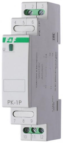 Изображение Реле промежуточное PK-1P/Un (монтаж на DIN-рейке 35мм 110В 50Гц 16А 1P IP20) F&F EA06.001.002 