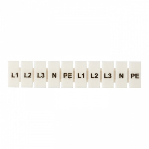 Изображение Маркеры для UT/ST/Push-in 2,5 с символами "L1, L2, L3, N, PE" (100 шт.) EKF zb-st-2.5-L-1-3 