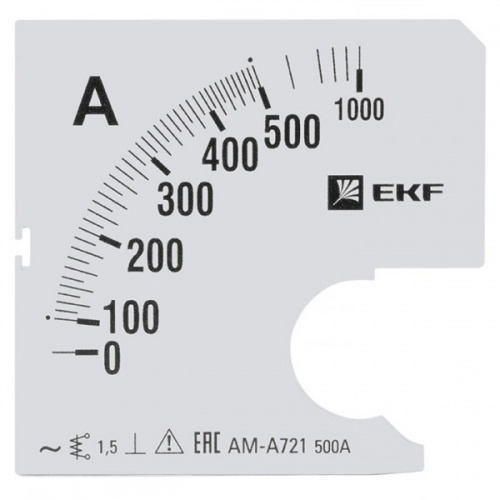 Изображение Шкала сменная для A721 500/5А-1,5 EKF  s-a721-500 