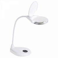 Изображение Лупа настольная 3D+12D с подсветкой LED регулировка яркости EXPERT бел. Rexant 31-0560 