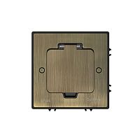 Изображение Лючок MultiDesk MDK20 на 2мод. IP44 с монтажной коробкой для бетонных полов античная латунь SE MDK20202BC 