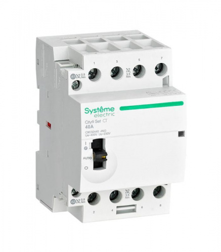 Изображение Контактор 4п City9 Set 4НО 40А AC 400В-230В SE C9C32440 