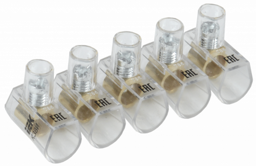 Зажим винтовой концевой изолированный КЗВИ 6,0мм2 (5x1) IEK упак.:20 UZVK-06-5 Изображение Зажим винтовой концевой изолированный КЗВИ 6,0мм2 (5x1) IEK упак.:20 UZVK-06-5