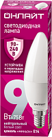 Изображение Лампа светодиодная 90 411 OLL-C37-9-230-4K-E14-FR ОНЛАЙТ 90411 