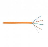 Изображение Кабель витая пара U/UTP кат.5E 4х2х24AWG solid LSZH нг(А)-HFLTx оранж. (уп.305м) NIKOLAN NKL 4100C-OR 