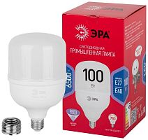 Изображение Лампа светодиодная высокомощная RED LINE LED POWER T140-100W-6500-E27/E40 R 100Вт Т140 колокол 6500К холод. бел. E27/E40 (переходник в компл.) 9800лм Эра Б0063872 