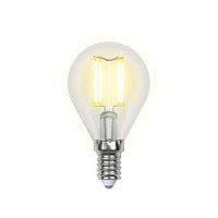 Изображение Лампа светодиодная LED-G45-6Вт WW E14 CL PLS02WH картон Uniel UL-00000197 
