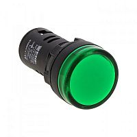 Изображение Лампа индикаторная в сборе 1 источник света зеленая круглая линза, высокая 230В AC d16мм СВЕТОДИОД. (LED) IP54 EKF  ledm-ad16-16-g 