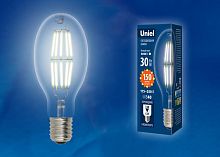 Изображение Лампа светодиодная LED-ED90-30W/DW/E40/CL GLP05TR колба прозр. свет дневной бел. 6500К упак. картон Uniel UL-00003761 