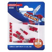 Изображение Клемма плоская изолированная (гнездо-3.8мм) 0.5-1.5кв.мм (РПи-м 1.5-(2.8) / РПИм 1.25-250 / FDD1.25-110(5)) (блист.10шт) Rexant 06-0385-A 