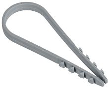 Изображение Дюбель-хомут 19х25мм для круглого кабеля нейлон сер. (уп.100шт) GENERICA UDH13-19-25-100-K03-G 