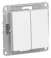 Изображение Выключатель 2-клавишный Schneider Electric ATLASDESIGN, скрытый монтаж,  лотос  ATN001351 