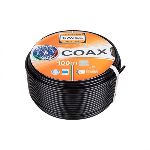 Изображение Кабель SAT 703 B+Cu/Al/CuSn (75%) 75Ом Ч (уп.100м) CAVEL 01-2432-2 