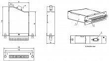 Изображение Кассета волоконно-оптическая FO-CSS-W120H32-9-1MTPM-12LC-BL MTP (папа) 120х32мм 12LC адаптеров (син.) 12 волокон OS2 10Gig Hyperline 48098 