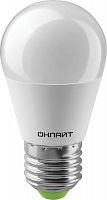 Изображение Лампа светодиодная LED 6вт E27 белый матовый шар ОНЛАЙТ    арт. 71646  (упак.10шт.)  19213 