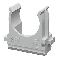 Изображение Крепеж-клипса для труб АБС-пластик в п/э d25мм (уп.100шт) Промрукав PR.02625 