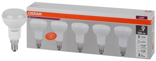 Изображение Лампа светодиодная LED Value LVR60 7SW/865 230В E14 2х5 (уп.5шт) OSRAM 4058075583993 