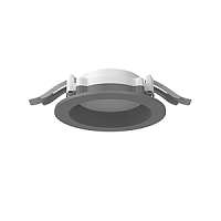 Изображение Светильник светодиодный DL-01 Pro 100мм 10Вт 4000К 120х49мм IP65/40 круглый встраив. аварийный автономный постоянного действия с опаловым рассеив. RAL7045 сер. муар VARTON V1-RF-70111-10A00-6501040 