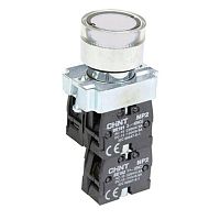 Изображение Кнопка управления NP2-BW3161 плоская 1НО AC/DC230В(LED) IP40 (R) бел. CHINT 575692 