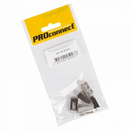 Изображение Джек штекер 8Р8С CAT 5e с экраном (уп.5шт) PROCONNECT 05-1023-9 