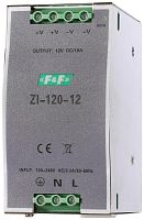 Изображение Блок питания ZI-120-12 (импульсный 120Вт/10A Uвых. 12В DC монтаж на DIN-рейке/на плоскость 100-240В AC IP20) F&F EA11.001.035 