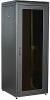 Изображение Шкаф сетевой LINEA N 42U 800х800мм стекл. передняя дверь задняя металлическая черн. ITK LN05-42U88-GM 