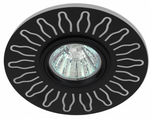 Изображение DK LD31 BK Светильник ЭРА декор cо светодиодной подсветкой MR16, 220V, max 11W, черный (50/800)  Б0036499 