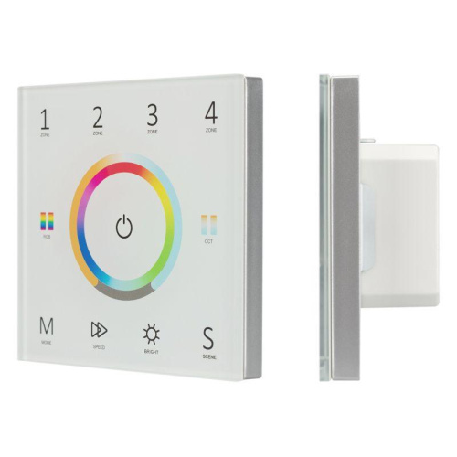 Изображение Панель Sens SMART-P67-MULTI White 230В 4 зоны 2.4G IP20 пластик Arlight 028321 