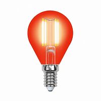 Изображение Лампа светодиодная LED-G45-5W/RED/E14 GLA02RD форма "шар" Air color красн. упак. картон Uniel UL-00002985 