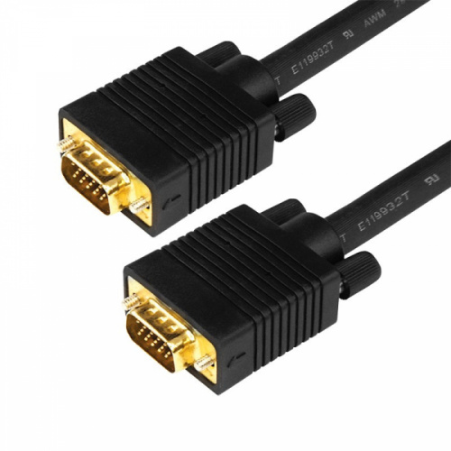 Изображение Шнур VGA plug - VGA plug 3м gold с ферритами REXANT 17-5505 