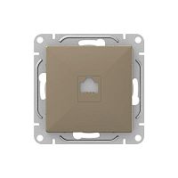 Изображение Розетка телефонная 1-м СП Эпика RJ11 механизм шампань EKF UP1-SOC-RJ11 
