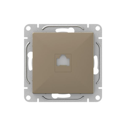 Изображение Розетка телефонная 1-м СП Эпика RJ11 механизм шампань EKF UP1-SOC-RJ11 