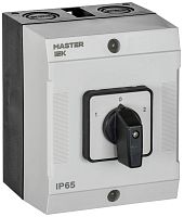 Изображение Переключатель кулачковый 63А (сх. 53  1-0-2) в боксе IP65 стандартная рукоятка IEK MI-CS20-063-053 