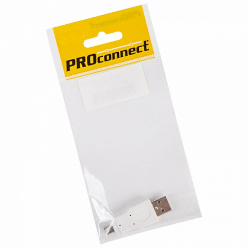 Изображение Переходник штекер USB-A (Male) - штекер Mini USB 5pin (Male) (инд. упак.) PROCONNECT 18-1174-9 