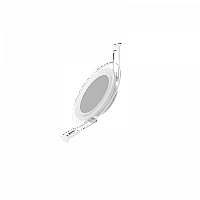 Изображение Светодиодный встраиваемый светильник Gauss, круглый с декоративным стеклом,  6W 4000K 1/40 