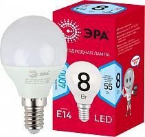 Изображение Лампа светодиодная RED LINE LED P45-8W-840-E14 R P45 8Вт шар E14 нейтр. бел. ЭРА Б0052440 