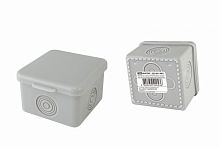 Изображение Распаячная коробка ОП 65х65х50мм, крышка, IP54, 4вх., без гермовводов, инд. штрихкод TDM   SQ1401-0821 