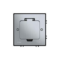 Изображение Лючок MultiDesk MDK20 на 2мод. IP44 с монтажной коробкой для бетонных полов серебр. SE MDK20202SC 