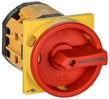 Изображение Переключатель кулачковый 16А (сх. 91) закрытая рукоятка авар. IEK MI-CS12-016-091 