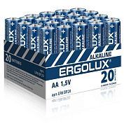 Изображение Элемент питания алкалиновый AA/LR6 1.5В Alkaline BP-20 ПРОМО (уп.20шт) Ergolux 14675 