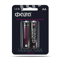 Изображение Элемент питания алкалиновый AA/LR6 1.5В Ultra Max LR6UM-B2 BL-2 (уп.2шт) ФАZА 5042995 