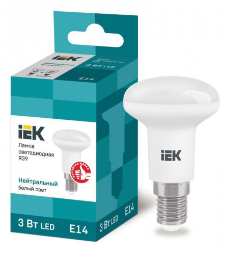 Изображение Лампа светодиодная ECO R39 рефлектор 3Вт 230В 4000К E14  упак.:10  LLE-R39-3-230-40-E14 
