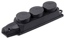 Изображение Колодка удлинителя 3-м IP44 Омега РБ33-1-0м с защ. крышкой каучук IEK PKR61-016-2-K02 